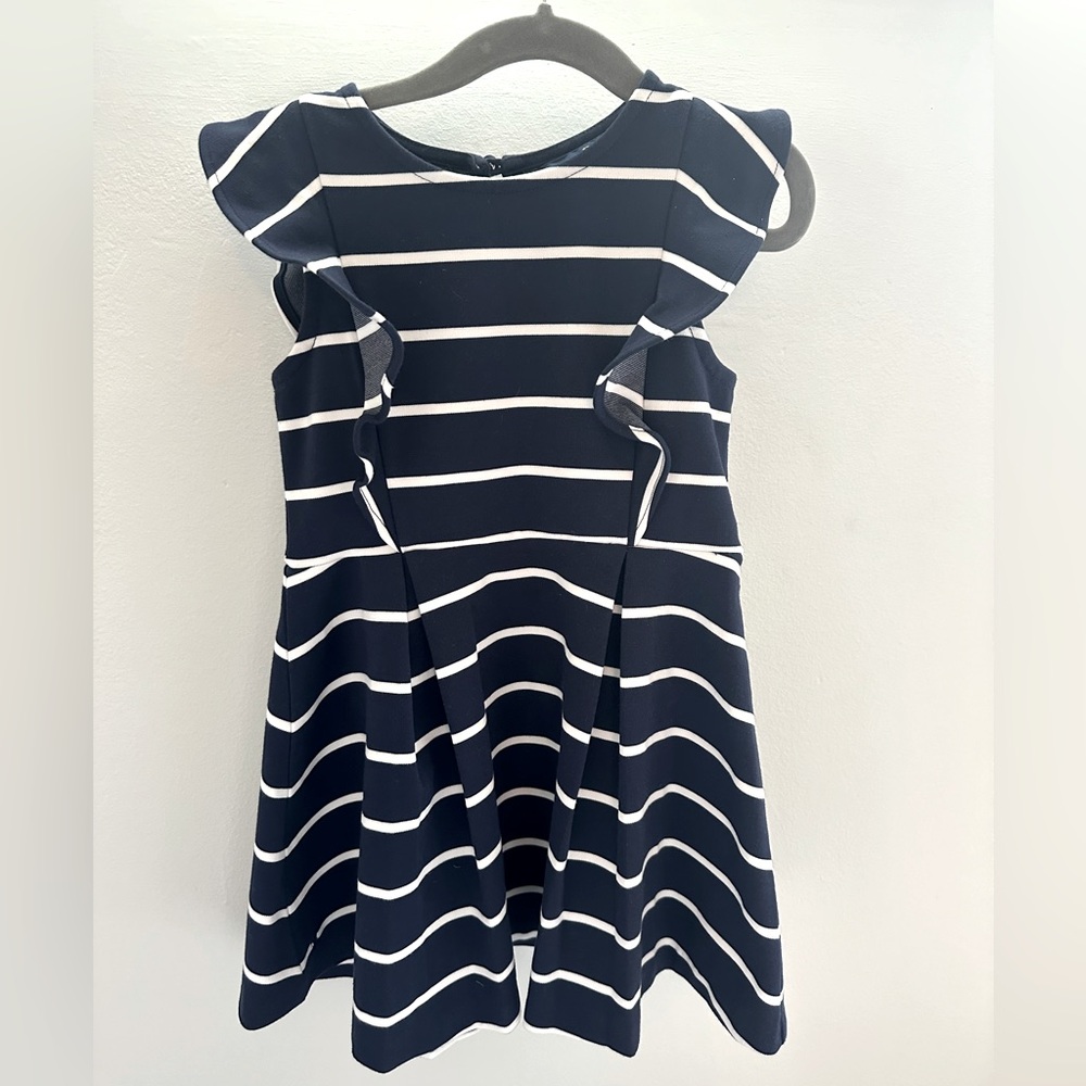 Polo Ralph Lauren Girls Navy & White Stripped Dress 4